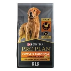 Purina Pro Plan Complete Essentials Adult Dry Dog Food - High Protein, Probiotics, Chicken & Rice