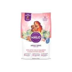 HALO®DreamCoat Adult Dog Food - Natural, Holistic Wild Salmon & Whitefish Recipe