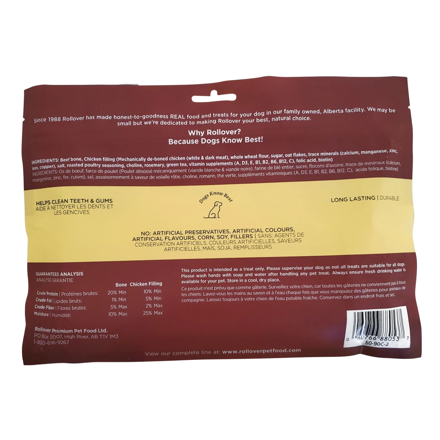 Rollover Stuffed Beef Bones Premium Dog Treats 2 Rollover Stuffed Beef Bones Premium Dog Treats - Image 2