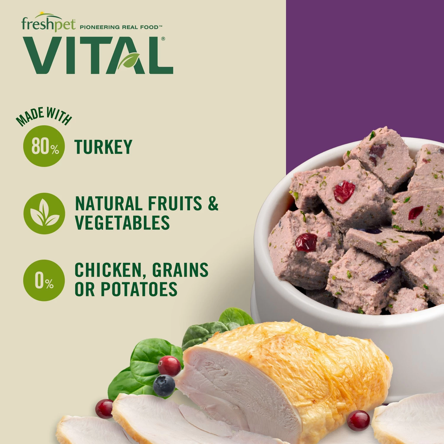 Freshpet® Vital™Grain Free Turkey Adult Dog Food 3 Freshpet® Vital™Grain Free Turkey Adult Dog Food - Image 3