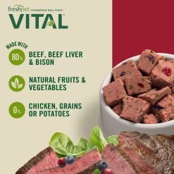 Freshpet® Vital&trade;Grain Free Beef & Bison Adult Dog Food -Pet Essentials Shop 5150607 alt2