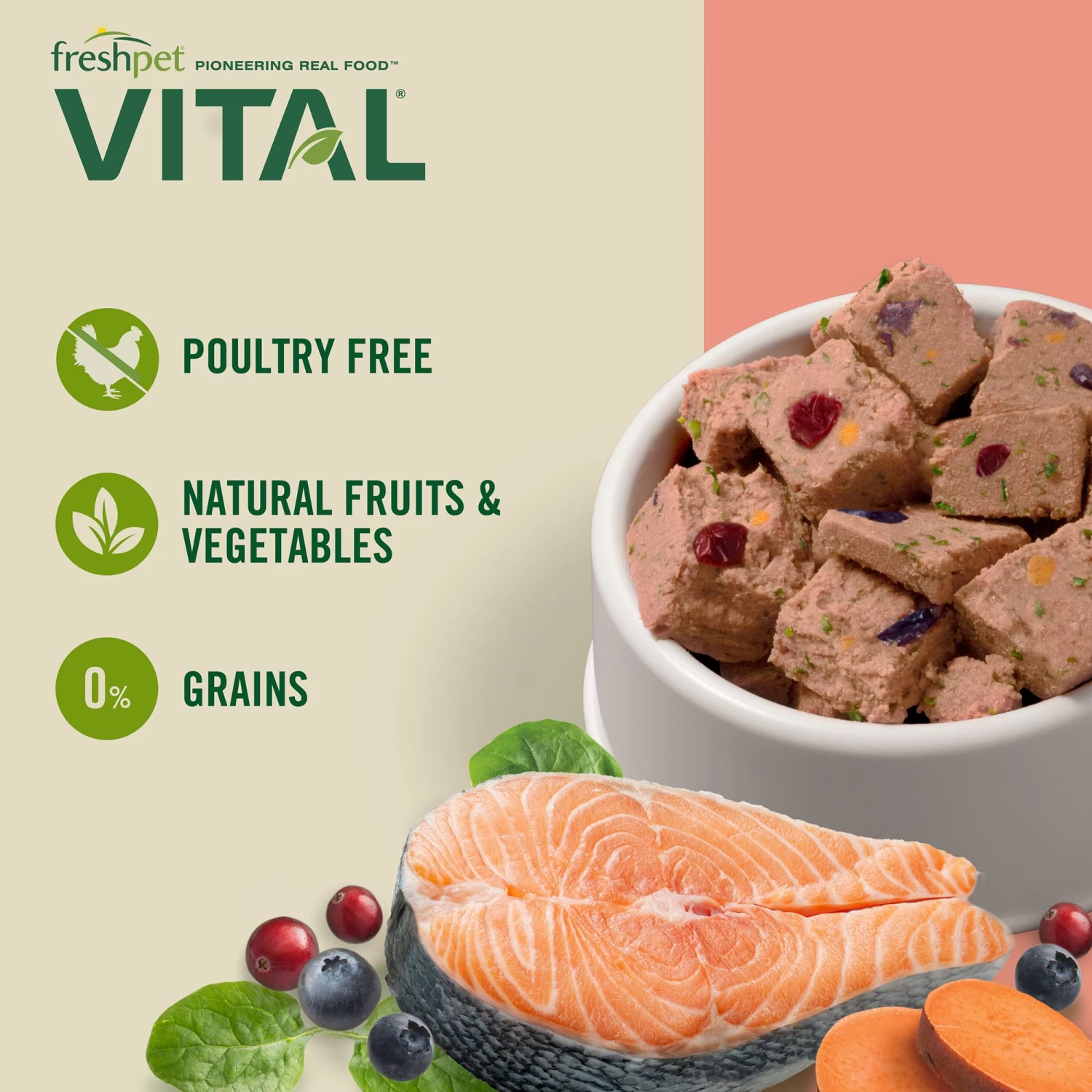 Freshpet® Vital™Grain Free Salmon & Ocean Whitefish Adult Dog Food 3 Freshpet® Vital™Grain Free Salmon & Ocean Whitefish Adult Dog Food - Image 3