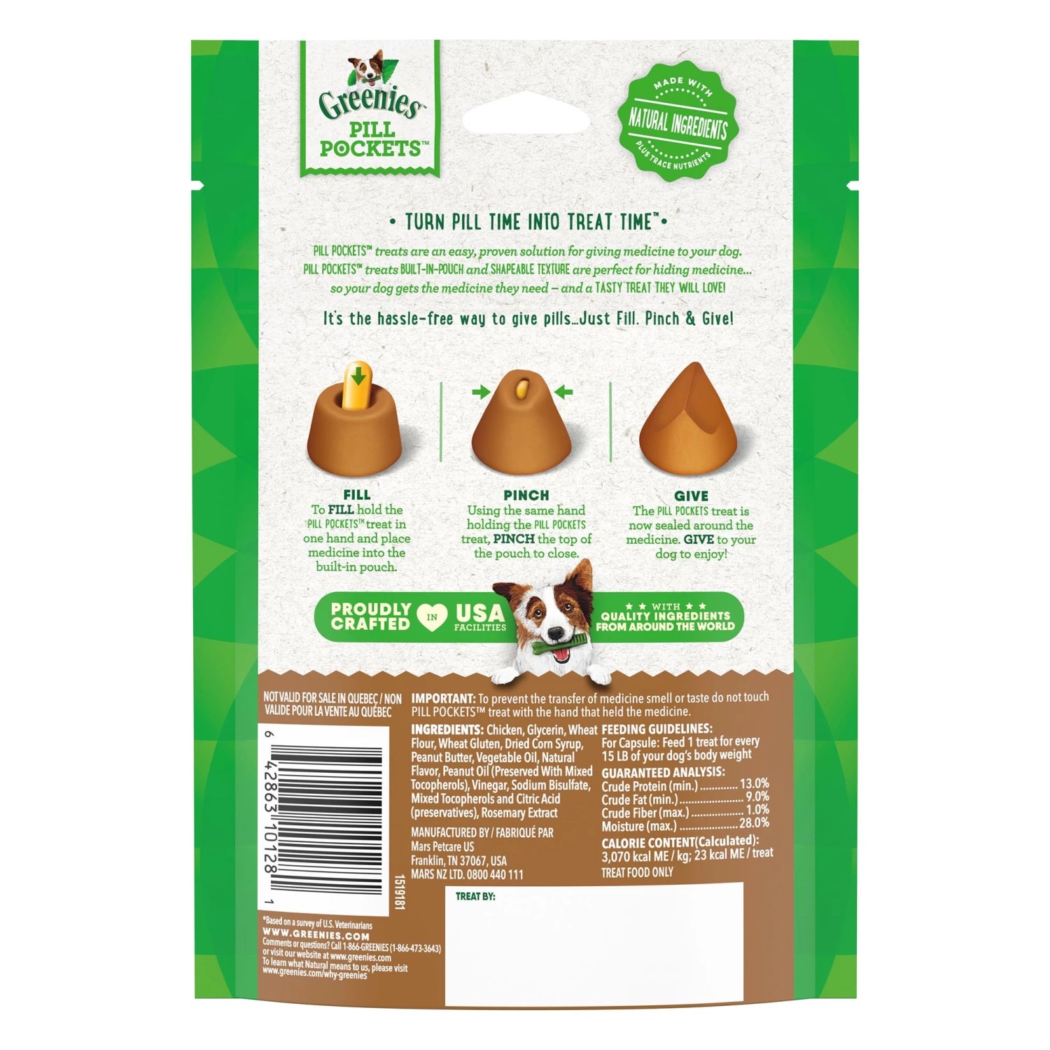 Greenies Pill Pockets Dog Treats For Capsules - Peanut Butter 2 Greenies Pill Pockets Dog Treats For Capsules - Peanut Butter - Image 2