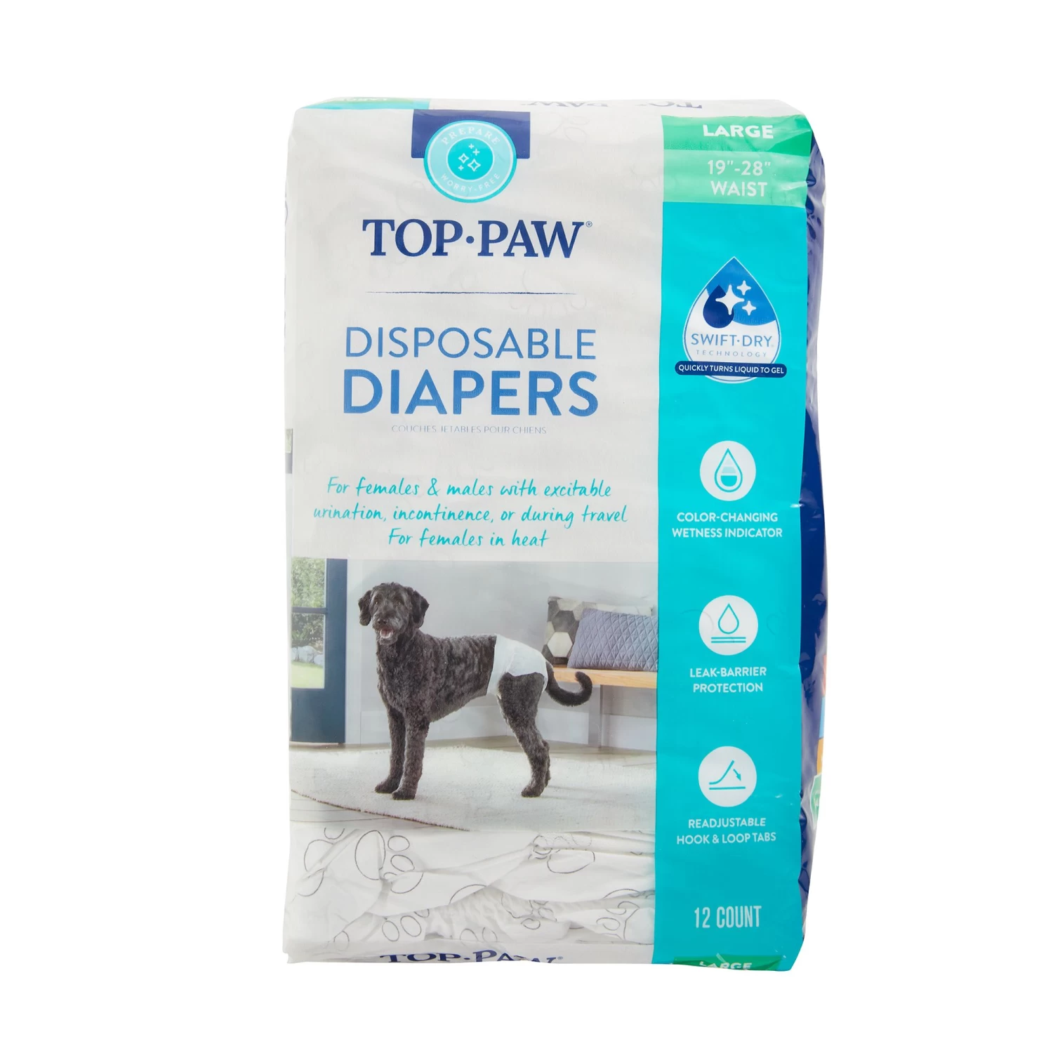 Top Paw® Disposable Dog Diapers - 12 Pack 1 Top Paw® Disposable Dog Diapers - 12 Pack