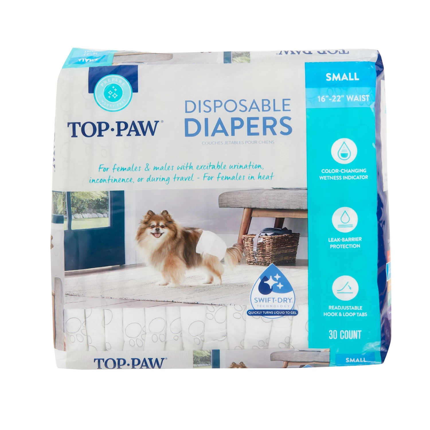 Top Paw® Disposable Dog Diapers - 30 Pack 1 Top Paw® Disposable Dog Diapers - 30 Pack
