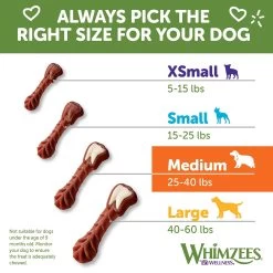 WHIMZEES Brushzees Medium Dental Dog Treat - Natural, Grain Free -Pet Essentials Shop 5221679 alt5