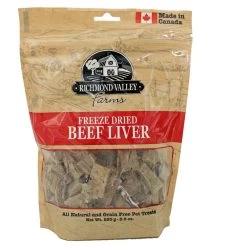 Richmond Valley Farms Freeze Dried Dog Treats - Natural, Grain Free, Beef Liver