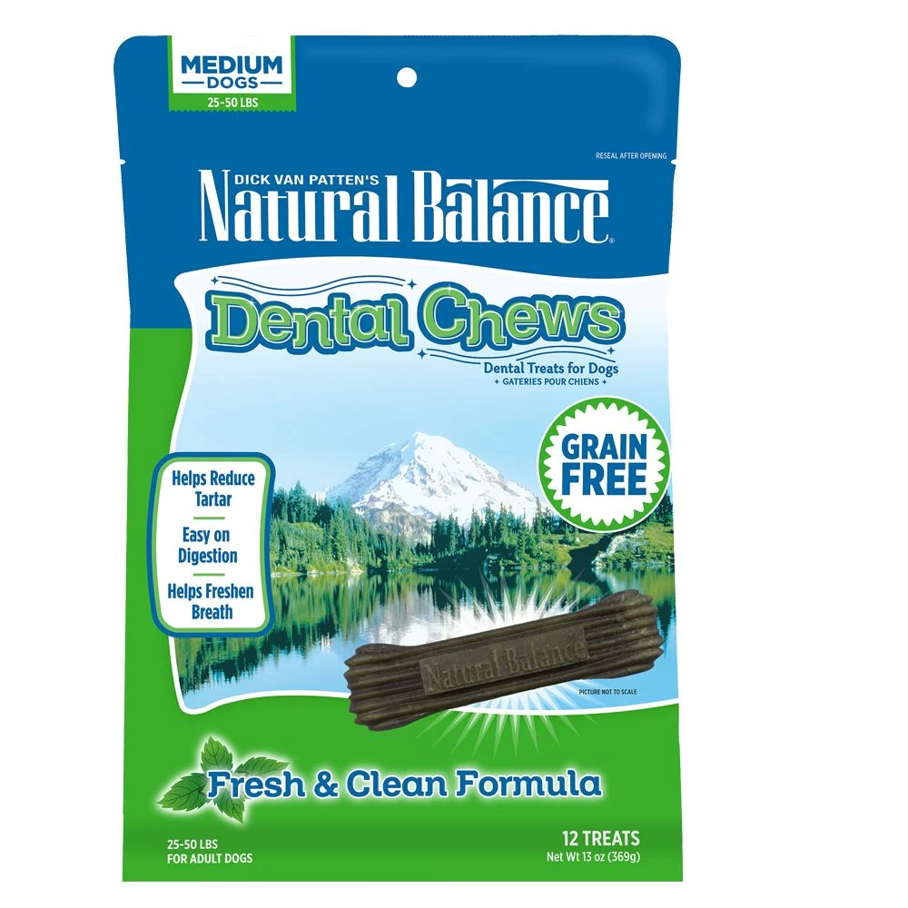 Natural Balance Grain Free Fresh & Clean Medium Dog Dental Chews 1 Natural Balance Grain Free Fresh & Clean Medium Dog Dental Chews