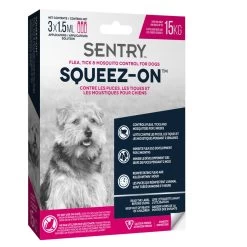 SENTRY® Squeez-On&trade; Flea, Tick & Mosquito Control For Dogs - Up To 15 KG