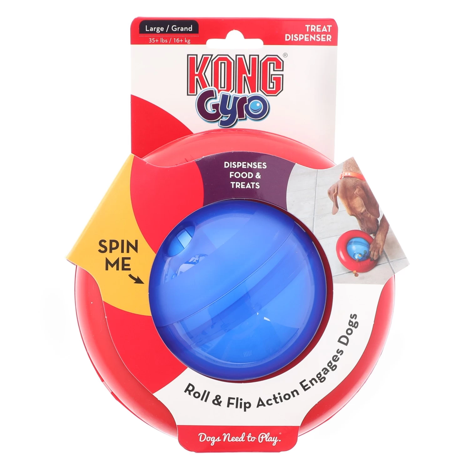 KONG® Gyro Ball Dog Toy 1 KONG® Gyro Ball Dog Toy
