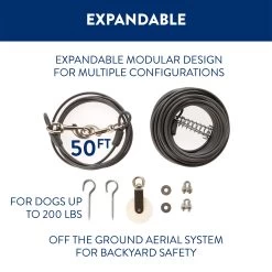 Top Paw® Trolley Dog Tie Out -Pet Essentials Shop 5251767 alt2