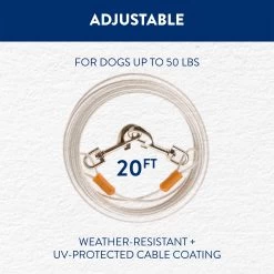 Top Paw® Reflective Dog Tie Out -Pet Essentials Shop 5251797 alt2