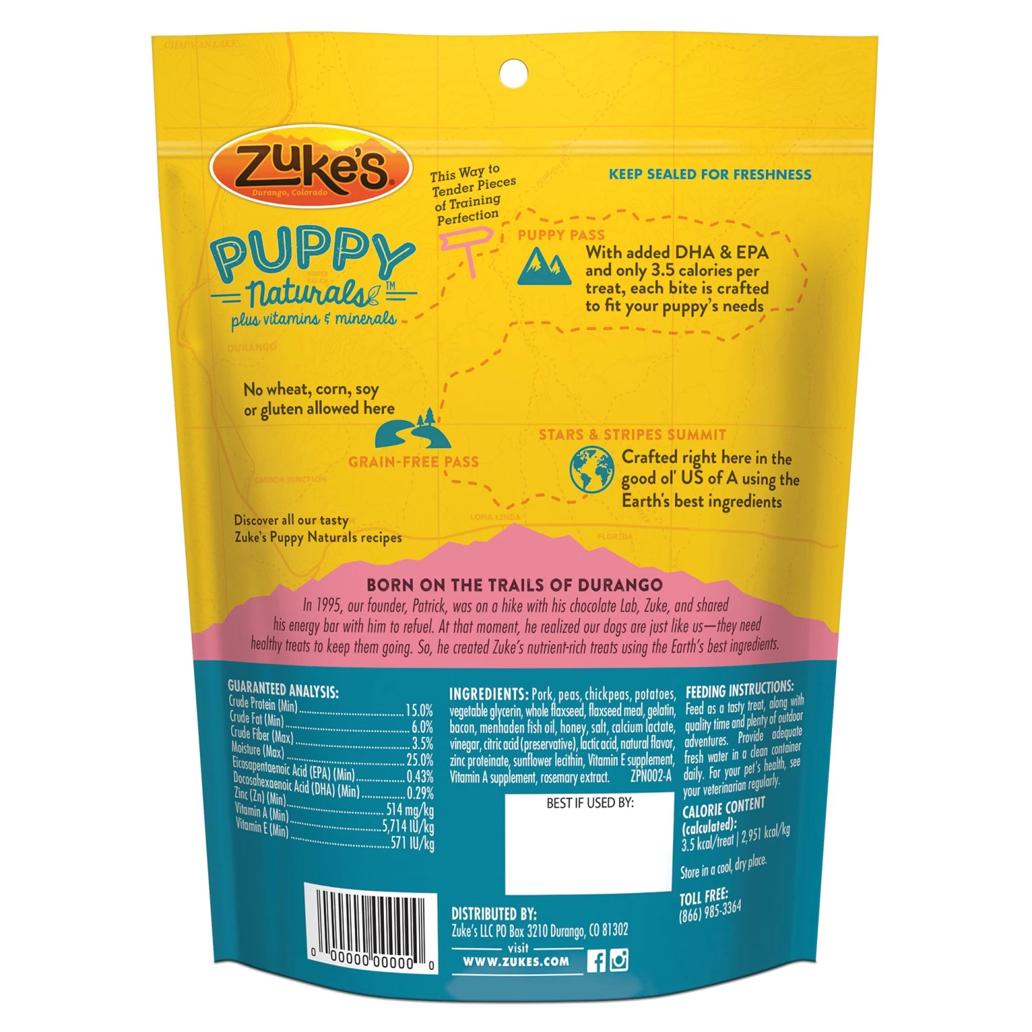 Zuke's® Puppy Naturals Puppy Treat - Grain Free, Pork & Bacon 2 Zuke's® Puppy Naturals Puppy Treat - Grain Free, Pork & Bacon - Image 2