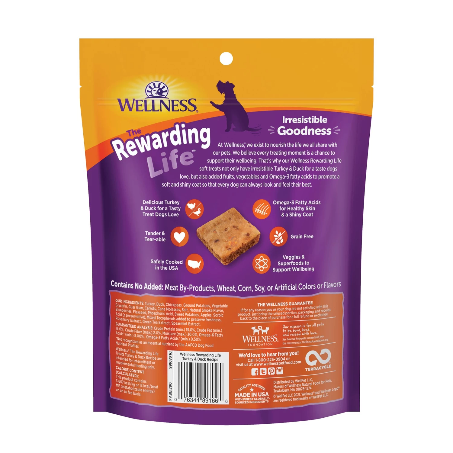 Wellness® Soft Wellbites Dog Treat - Natural, Grain Free, Turkey & Duck 2 Wellness® Soft Wellbites Dog Treat - Natural, Grain Free, Turkey & Duck - Image 2