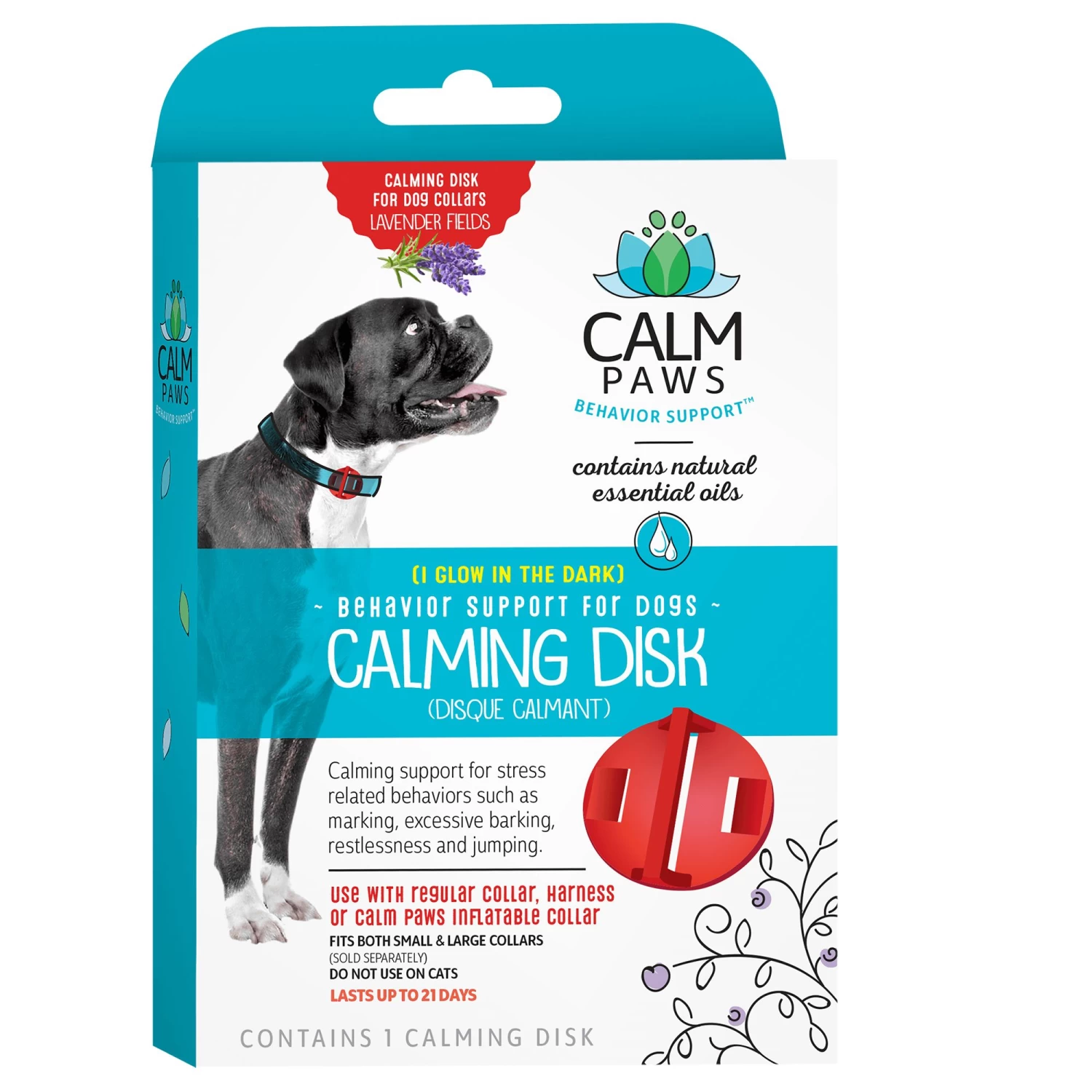 Calm Paws Behavior Support™ Calming Dog Disk - Glow-in-the-Dark 1 Calm Paws Behavior Support™ Calming Dog Disk - Glow-in-the-Dark