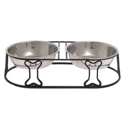 Top Paw® Dog Bones Double Diner Dog Bowls