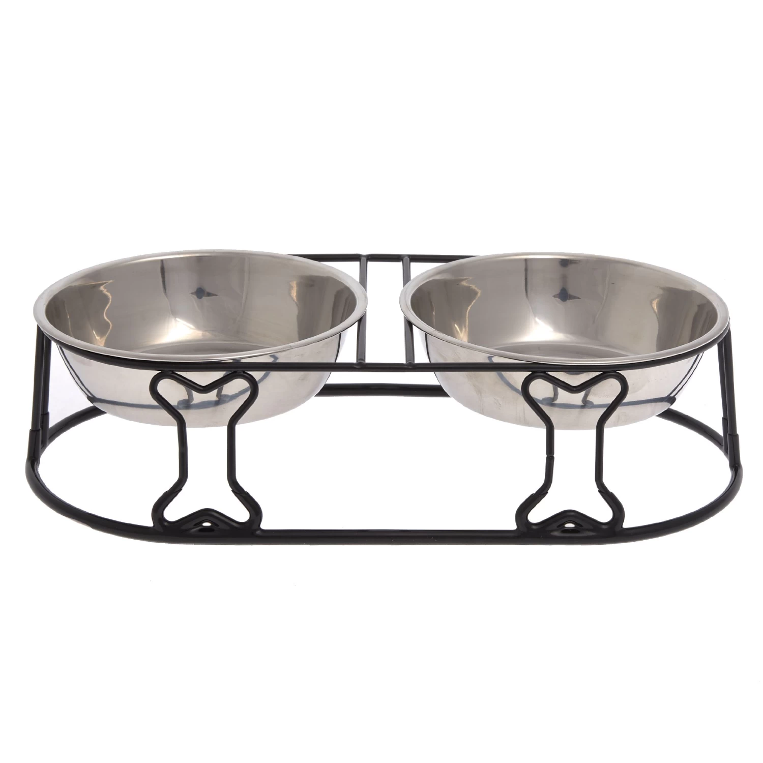 Top Paw® Dog Bones Double Diner Dog Bowls 1 Top Paw® Dog Bones Double Diner Dog Bowls