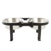 Top Paw® Iron Bone Elevated Double Diner Dog Bowls