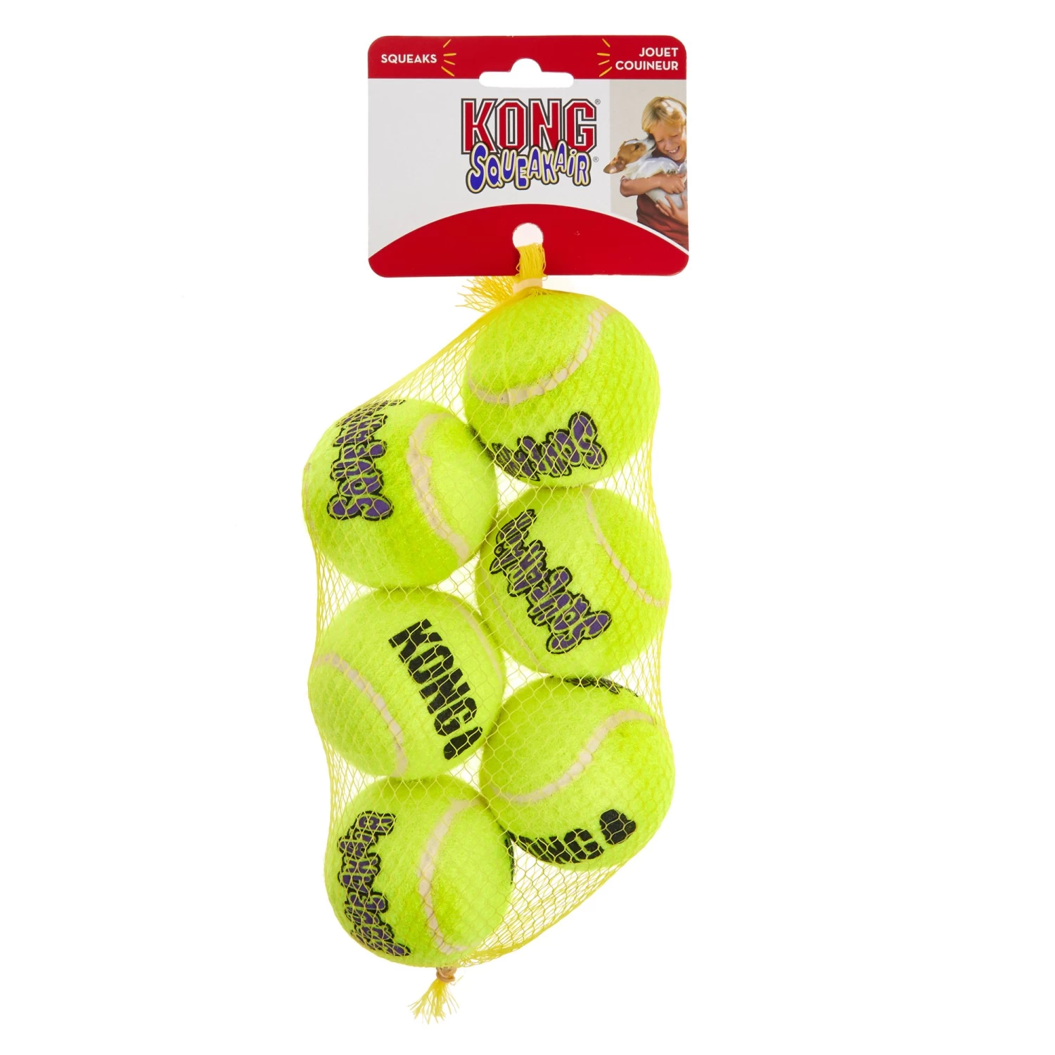 KONG® AirDog® Tennis Ball Set Squeaker Dog Toy - 6 Pack 2 KONG® AirDog® Tennis Ball Set Squeaker Dog Toy - 6 Pack - Image 2