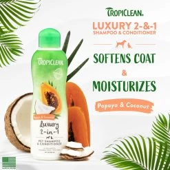 TropiClean® Papaya & Coconut Dog Shampoo & Conditiner -Pet Essentials Shop 5271124 alt3