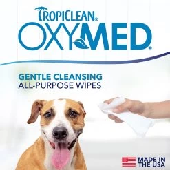 TropiClean® Oxy-Med® Soothing Allergy Relief Dog Wipes -Pet Essentials Shop 5271184 alt3
