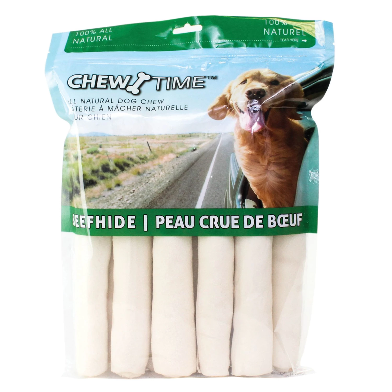 Chew Time Rawhide Retriever Rolls Dog Treats - 10 Pack 1 Chew Time Rawhide Retriever Rolls Dog Treats - 10 Pack