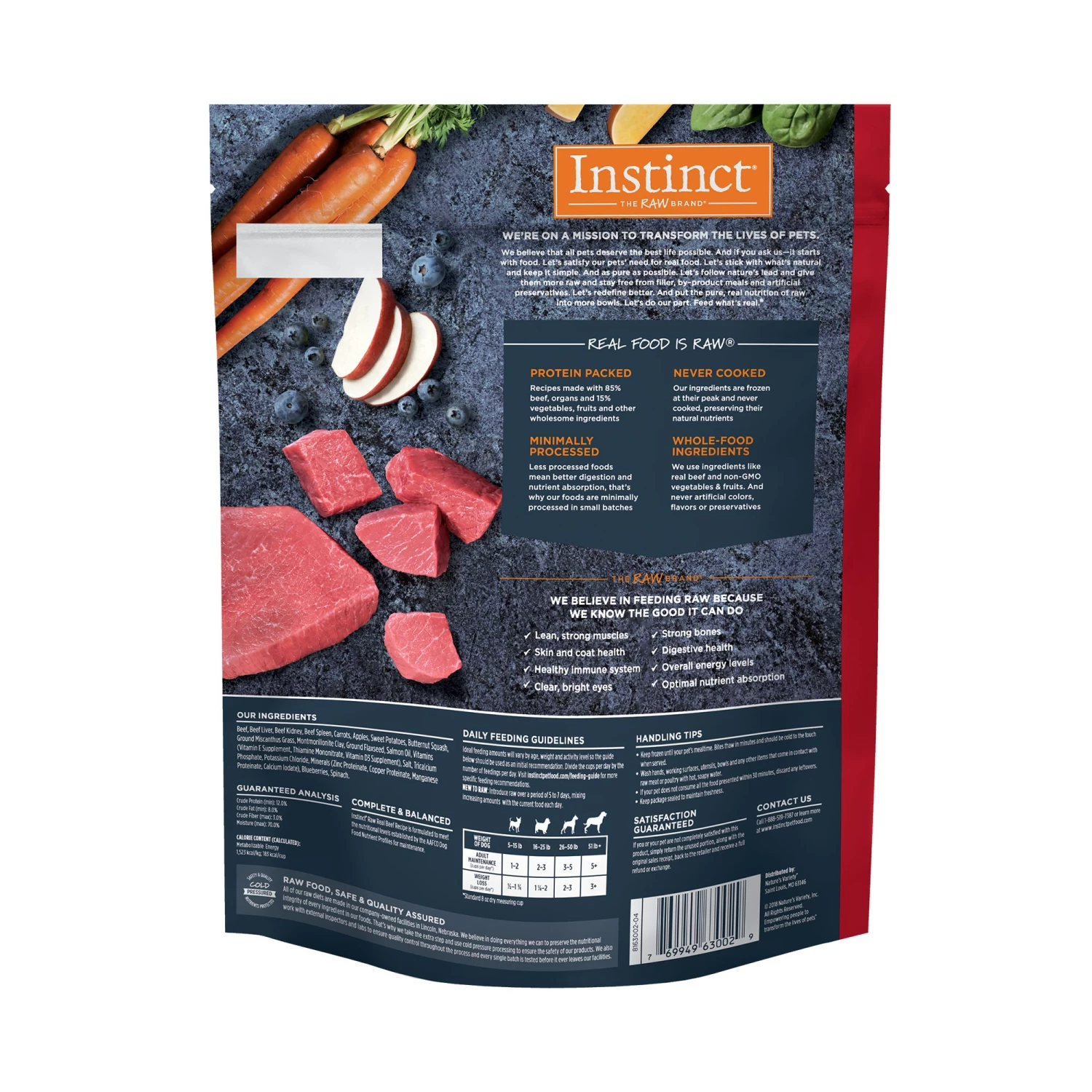 Instinct® Frozen Raw Adult Dog Food - Natural, Grain Free, Beef 2 Instinct® Frozen Raw Adult Dog Food - Natural, Grain Free, Beef - Image 2