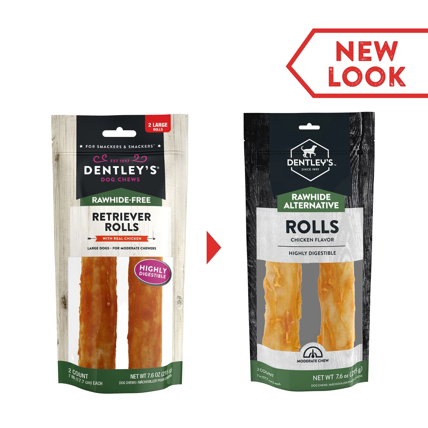 Dentley's® Rawhide-Free 7" Chicken Roll Dog Chew - 2 Count 2 Dentley's® Rawhide-Free 7" Chicken Roll Dog Chew - 2 Count - Image 2