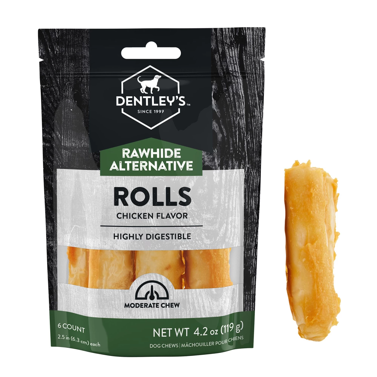 Dentley's® Rawhide-Free Small Chicken Roll Dog Chew - 6 Count 1 Dentley's® Rawhide-Free Small Chicken Roll Dog Chew - 6 Count