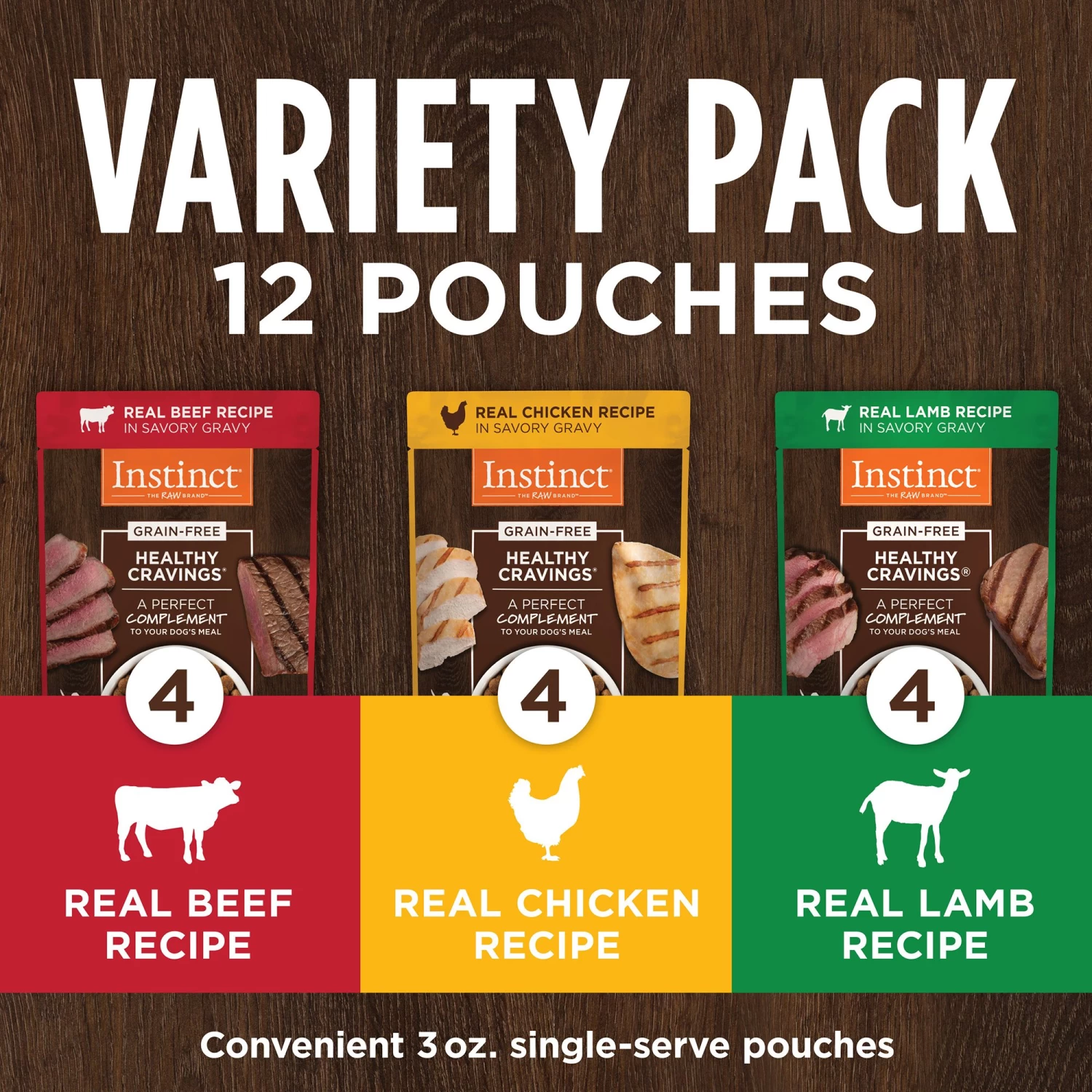 Instinct® Healthy Cravings All Life Stage Dog Food Topper - Grain Free, Variety Pack, 12 Ct. 4 Instinct® Healthy Cravings All Life Stage Dog Food Topper - Grain Free, Variety Pack, 12 Ct. - Image 4