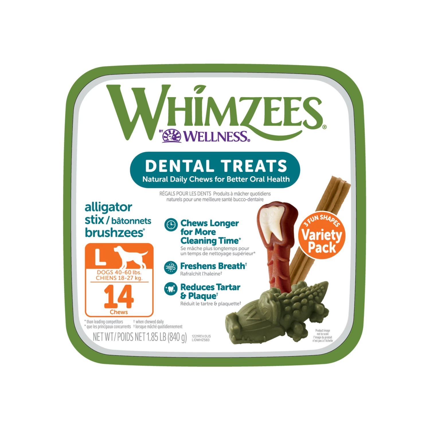 WHIMZEES Variety Value Box Large Dental Dog Treat - Natural, Grain Free, 14 Count 1 WHIMZEES Variety Value Box Large Dental Dog Treat - Natural, Grain Free, 14 Count