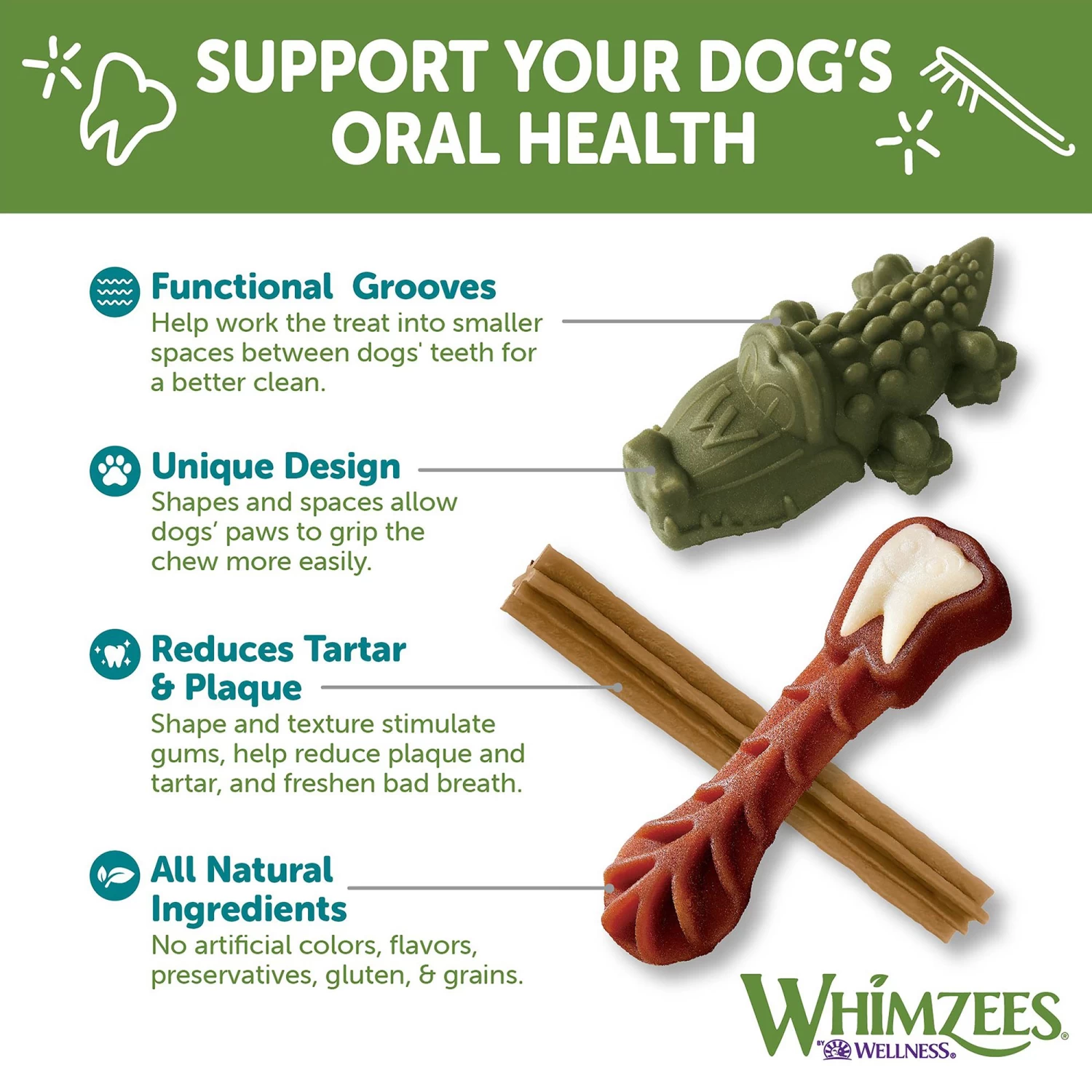 WHIMZEES Variety Value Box Large Dental Dog Treat - Natural, Grain Free, 14 Count 4 WHIMZEES Variety Value Box Large Dental Dog Treat - Natural, Grain Free, 14 Count - Image 4