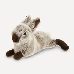 Joyhound Crazy Comfy Realistic Rabbit Flattie Dog Toy - Crinkle, Squeaker