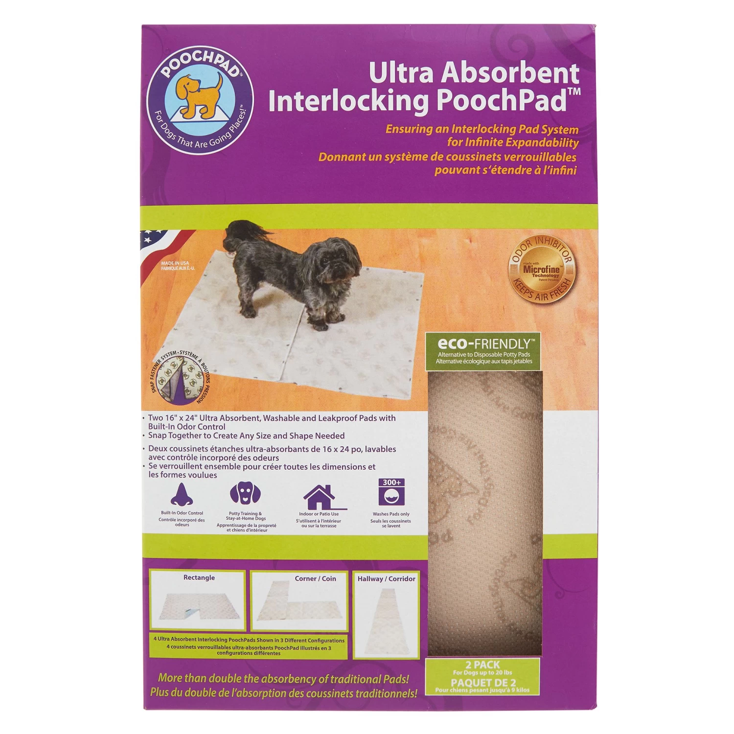 PoochPad™ Ultra Absorbent Interlocking Pads - 2 Pack 1 PoochPad™ Ultra Absorbent Interlocking Pads - 2 Pack