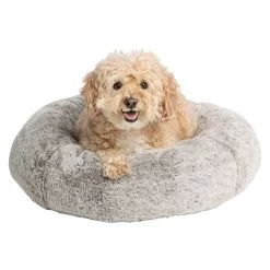 Top Paw® Faux Fur Donut Pet Bed