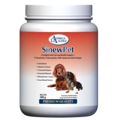 Omega Alpha SinewPet Joint Care Powder Supplement For Dogs And Cats