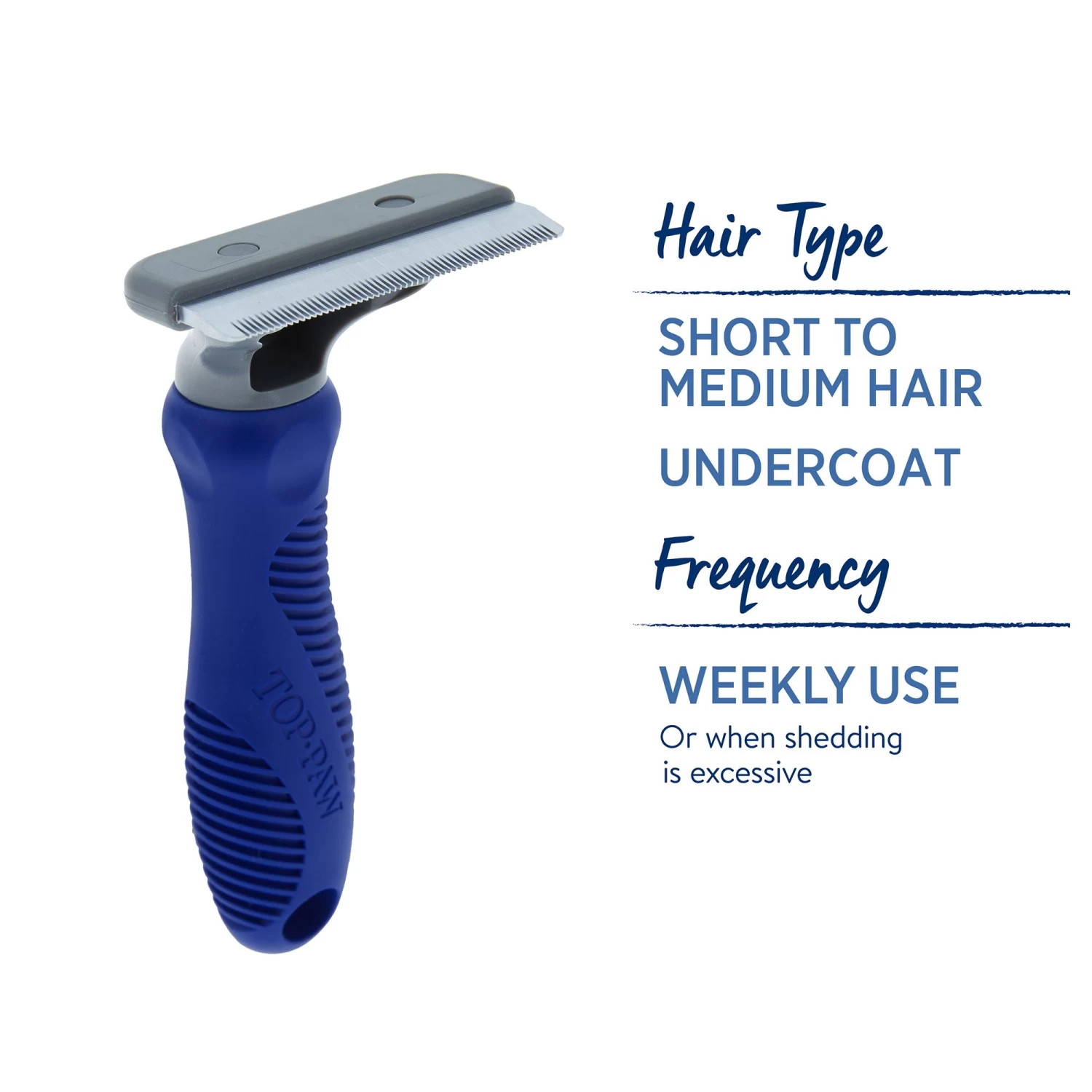 Top Paw® Short To Medium Hair De-Shedding Pet Tool 2 Top Paw® Short To Medium Hair De-Shedding Pet Tool - Image 2