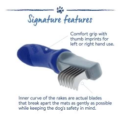 Top Paw® Medium To Long Hair Dematting Pet Rake -Pet Essentials Shop 5295657 alt2