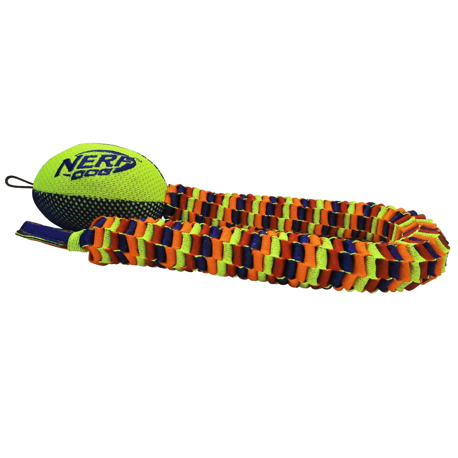 Nerf™ Dog Weave Rainbow Vortex Chain Tug Dog Toy 2 Nerf™ Dog Weave Rainbow Vortex Chain Tug Dog Toy - Image 2