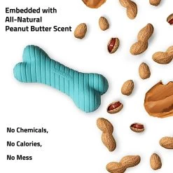 Playology® Dual Layer Bone Scented Dog Toy - Peanut Butter -Pet Essentials Shop 5298192 alt2