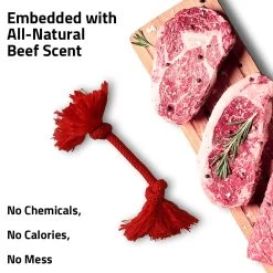 Playology® Dri-Tech Rope Scented Dog Toy - Beef -Pet Essentials Shop 5298203 alt2