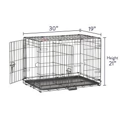 Top Paw® Double Door Folding Wire Dog Crate With Divider Panel 8 Top Paw® Double Door Folding Wire Dog Crate With Divider Panel -Pet Essentials Shop 5298861 alt3