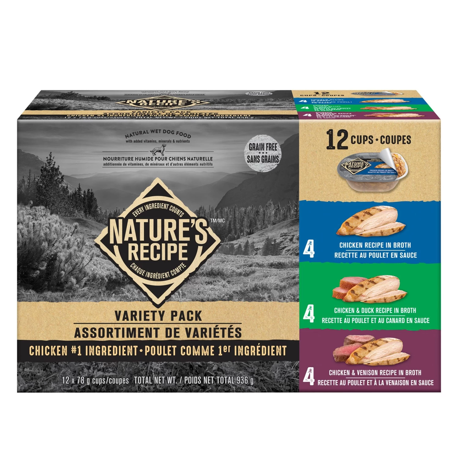 Nature's Recipe Adult Wet Dog Food - Grain Free, Chicken, Duck & Venison In Broth 1 Nature's Recipe Adult Wet Dog Food - Grain Free, Chicken, Duck & Venison In Broth
