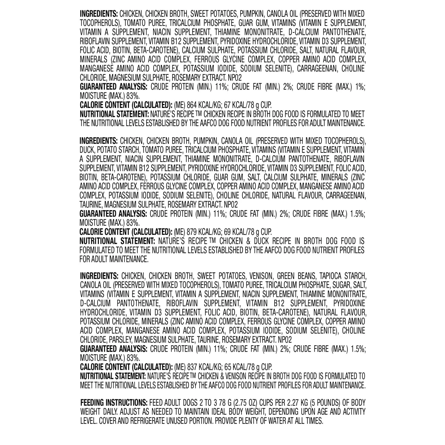 Nature's Recipe Adult Wet Dog Food - Grain Free, Chicken, Duck & Venison In Broth 3 Nature's Recipe Adult Wet Dog Food - Grain Free, Chicken, Duck & Venison In Broth - Image 3