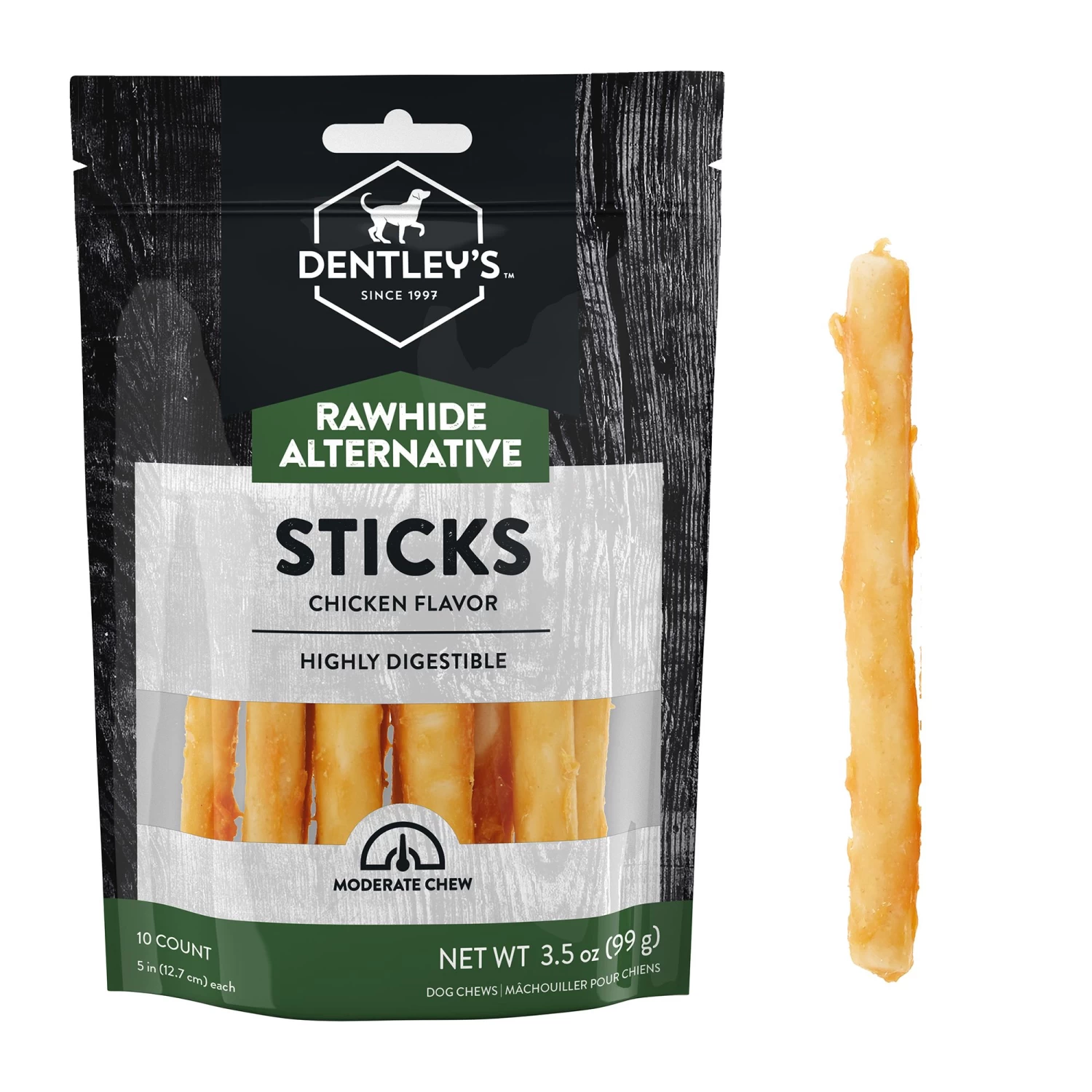 Dentley's® Rawhide-Free 5" Retriever Sticks Dog Chew - Chicken, 10 Count 1 Dentley's® Rawhide-Free 5" Retriever Sticks Dog Chew - Chicken, 10 Count