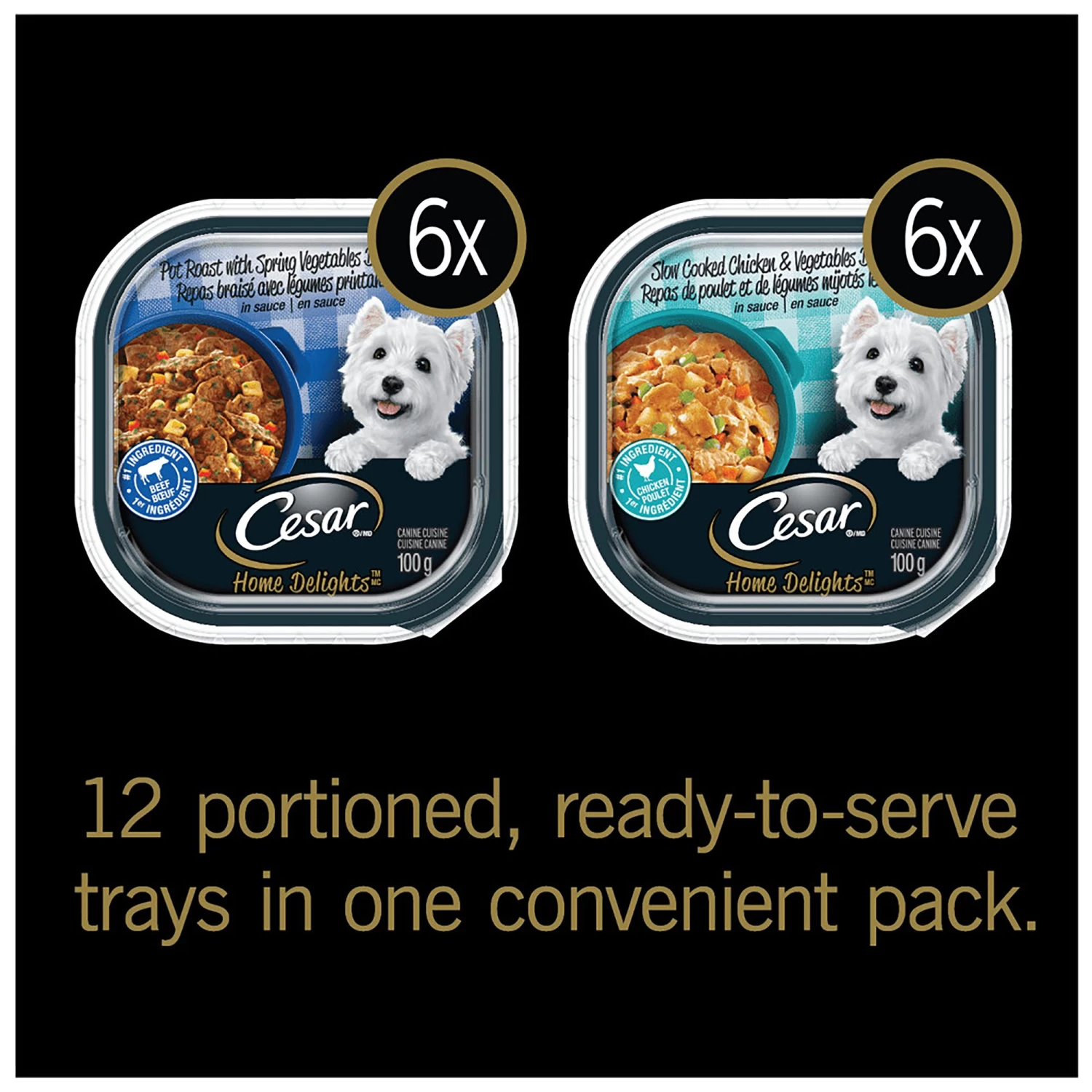 Cesar® Home Delights Variety Pack Dog Food - 12 Pack 2 Cesar® Home Delights Variety Pack Dog Food - 12 Pack - Image 2