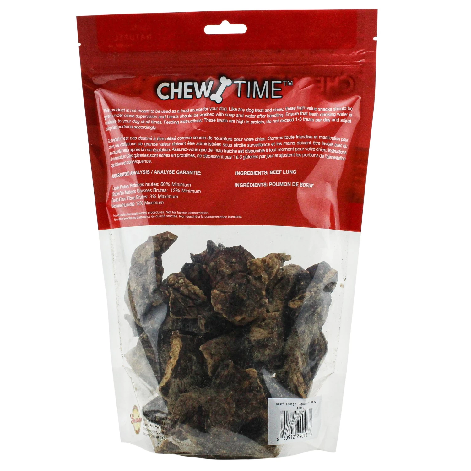 Chew Time™ All Natural Dog Treat - Beef Lung 2 Chew Time™ All Natural Dog Treat - Beef Lung - Image 2