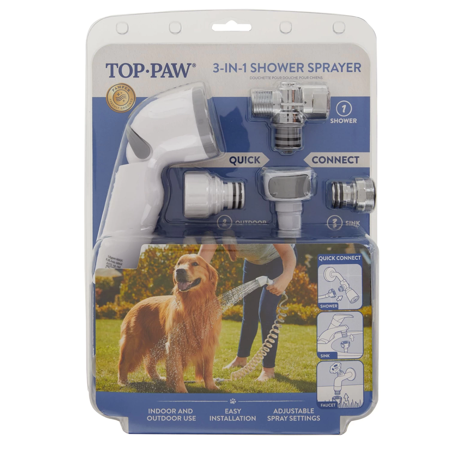 Top Paw 3-in-1 Faucet/Shower Sprayer 1 Top Paw 3-in-1 Faucet/Shower Sprayer