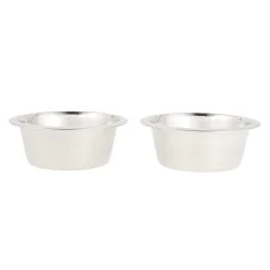 Top Paw® Grey Stone Top With Metal Legs Elevated Double Diner Dog Bowls -Pet Essentials Shop 5302476 alt2