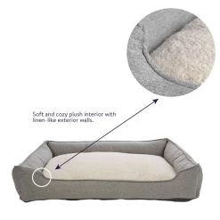 Top Paw® Grey Heather X-Large Cuddler Dog Bed -Pet Essentials Shop 5302902 alt2